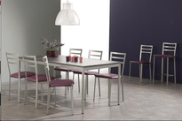 Chaise de cuisine-hoffmann-internationa designe-3barettes métal-assise simili aubergine-schwindratzheim-